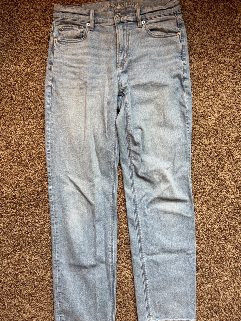 American Eagle Outfitters Light Blue Straight Leg Jeans